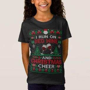 Ich laufe auf Rotwein und Weihnachten heiße hässli T-Shirt