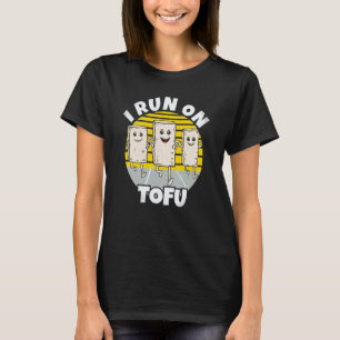 Ich Laufe Auf Tofu Vegan Vegetarischer Läufer Tier T-Shirt