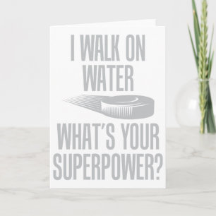 Ich laufe auf Wasser. Was ist dein Superhelden-Eis Karte