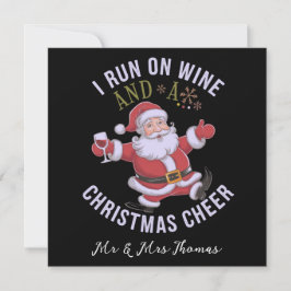 Ich laufe auf Wein und Weihnachten Chef Einladung