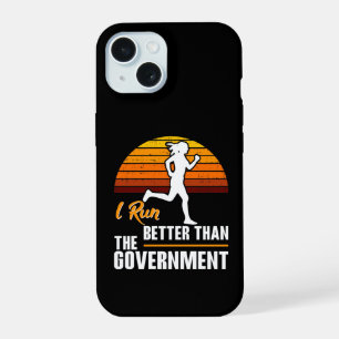Ich laufe besser als die Regierung Lustiger Läufer iPhone 15 Hülle