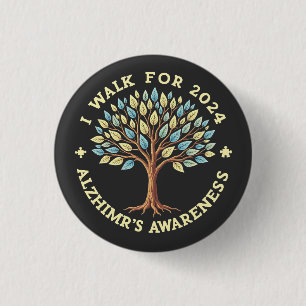 Ich laufe für Alzheimer's Awareness Month 2024 Button