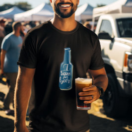 Ich laufe für Bier Fitness Spaß Blue Flasche T-Shirt