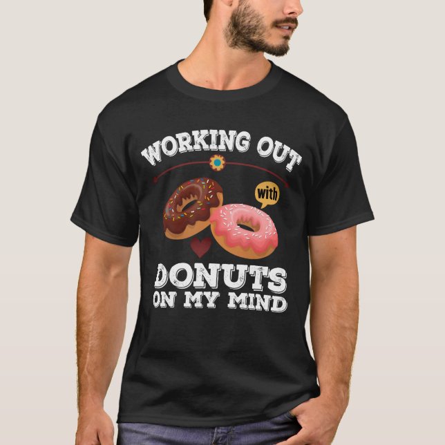 Ich laufe für Donuts’ Funny Workout Shirt - Humorv (Vorderseite)