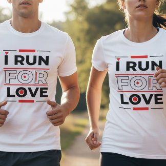 Ich laufe für Liebe motivierend Zitat über das Lau T-Shirt
