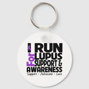 Ich laufe für Lupus-Bewusstsein Schlüsselanhänger