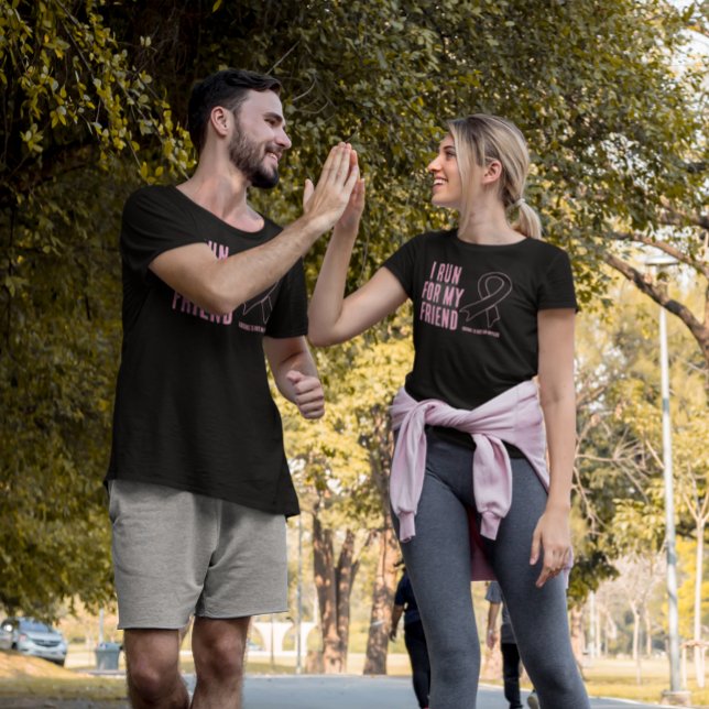 Ich laufe für meinen Freund rosa Ribbon-T - Shirt (Von Creator hochgeladen)