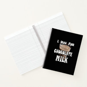 Ich laufe für Schokoladenmilch Laufen Notizbuch
