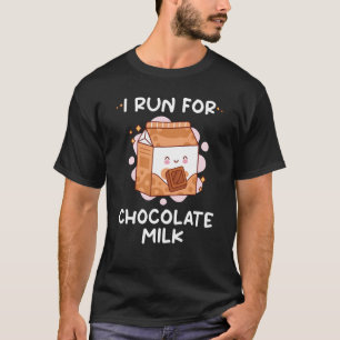 Ich laufe für Schokoladenmilch, Lebensmittel grafi T-Shirt