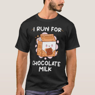 Ich laufe für Schokoladenmilch, Lebensmittel grafi T-Shirt