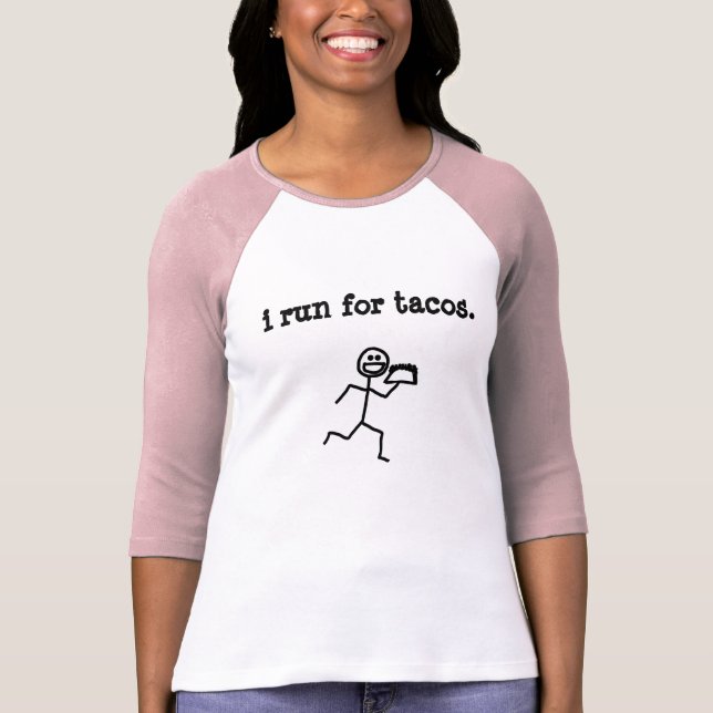ich laufe für Tacos T-Shirt (Vorderseite)