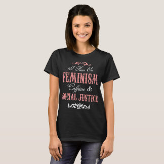 Ich laufe in Feminismus-Koffein u. soziale T-Shirt