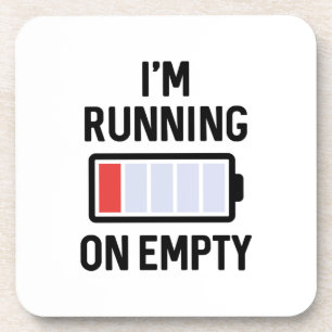 Ich laufe leer getränkeuntersetzer