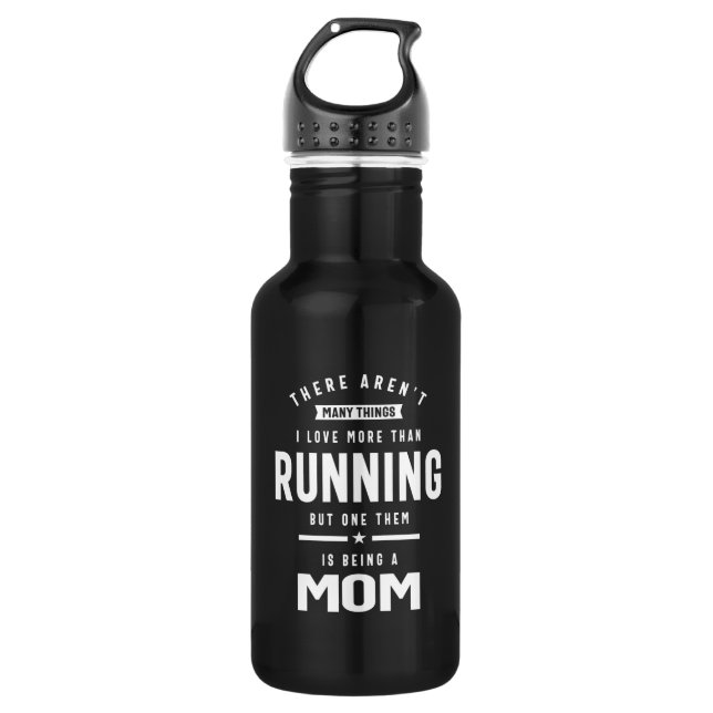 Ich laufe Liebe. Ich Liebe als Mama Edelstahlflasche (Vorderseite)