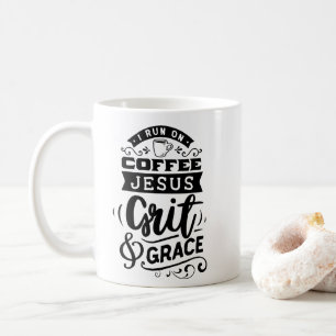 Ich laufe mit Kaffee Christliche Kaffee-Tasse  Kaffeetasse