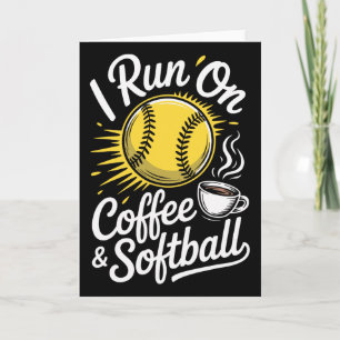 Ich laufe mit Kaffee und Softll Funny Karte