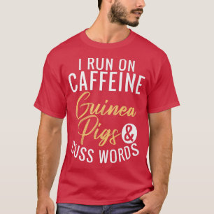 Ich laufe mit Koffein Meerschweinchen und Kraftaus T-Shirt