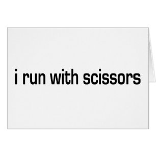 Ich laufe mit Scheren