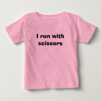 Ich laufe mit Scheren Baby T-shirt