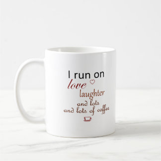 Ich laufe mit viel Kaffee-Funny Kaffeetasse