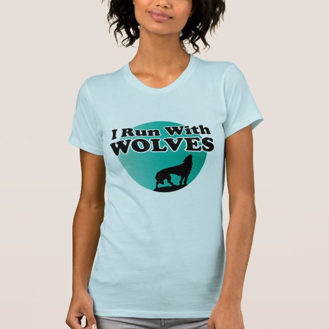 Ich laufe mit Wölfen T-Shirt (Vorderseite)
