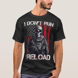 Ich laufe nicht, ich lade nach, US-Flagge für eine T-Shirt