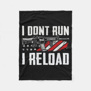 Ich laufe nicht, ich lade nach USA-Flagge Pro-Waff Fleecedecke
