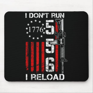 Ich laufe nicht, ich lade nach - USA-Gewehrflagge  Mousepad