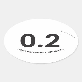 Ich laufe nur während des Cyclocross - ovalen Aufk Ovaler Aufkleber