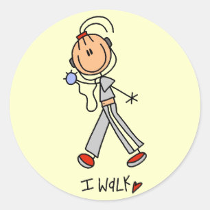 Ich laufe T-Shirts und Geschenke Runder Aufkleber