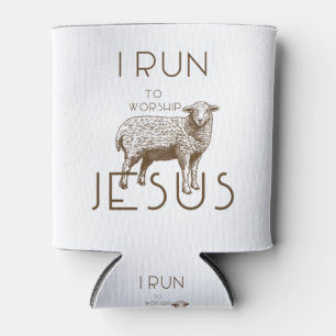 Ich laufe, um Jesus zu beten Dosenkühler