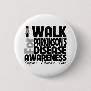 Ich laufe wegen Parkinson's Disease Awareness Button