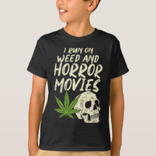 Ich laufe Weh-Horror-Filme Skull Fun Halloween Sto T-Shirt