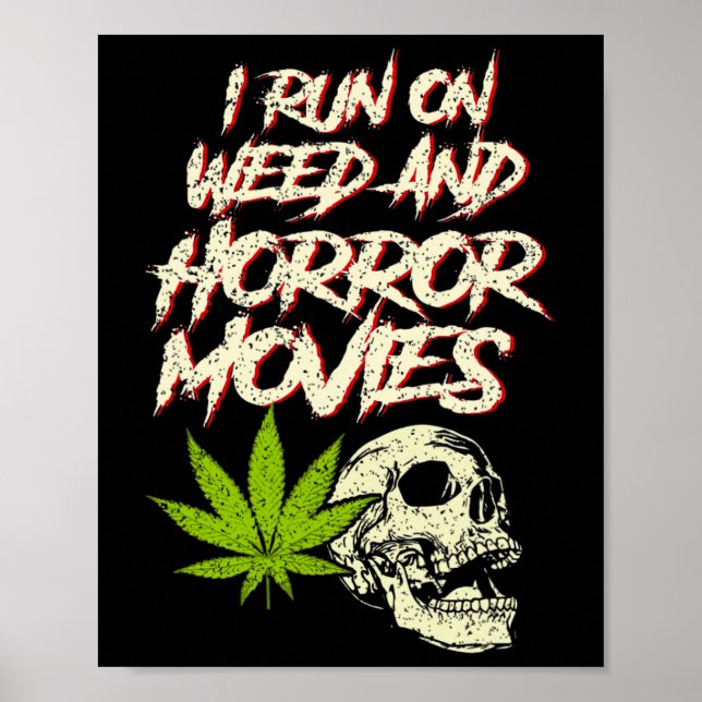 Ich laufe Weh Horror Movies Skull Funny Halloween  Poster (Vorne)