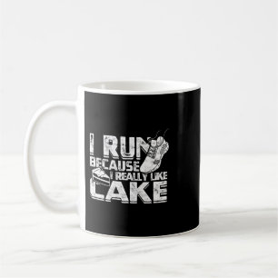 Ich laufe, weil ich Kuchen Joggen wirklich mag Kaffeetasse