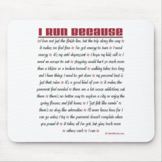 Ich laufe weil mousepad