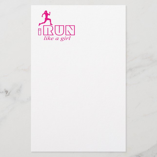 Ich laufe wie ein Mädchen Briefpapier (Vorderseite)
