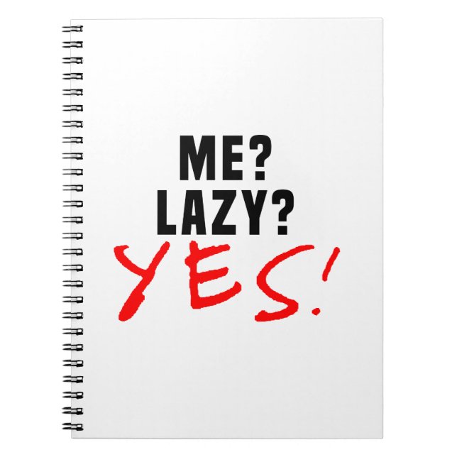 Ich? Lazy? Ja! Notizblock (Vorderseite)