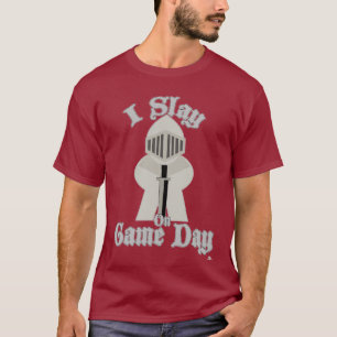 Ich lebe am Game Day Board Gamer Knight T-Shirt
