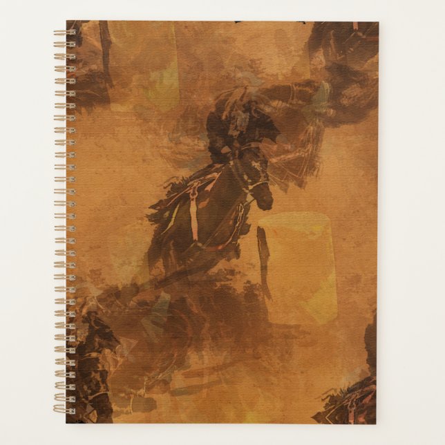 Ich lebe auf der Barrel Race - Rodeo-Veranstaltung Planer (Vorderseite)