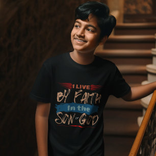 Ich lebe durch den Glauben Gott Christus Bibel Dan T-Shirt