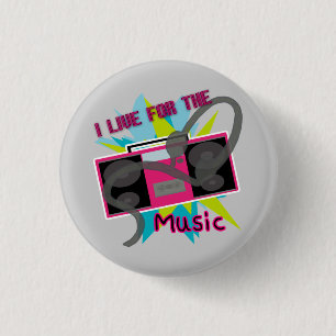 Ich lebe für den Musik-Knopf Button