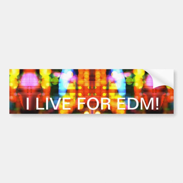Ich lebe für EDM! Autoaufkleber (Vorne)
