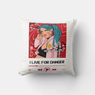 Ich lebe für Gefahr - Anime Design Lover für Musik Kissen