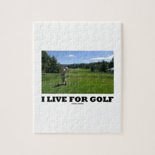 Ich lebe für Golf (Golfspieler auf Golfplatz) Puzzle