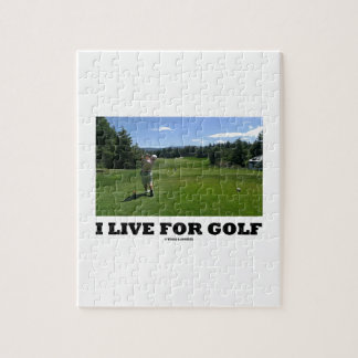 Ich lebe für Golf (Golfspieler auf Golfplatz) Puzzle