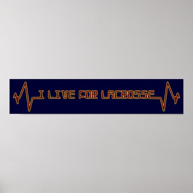 Ich lebe für Lacrosse (rot) Poster (Vorne)