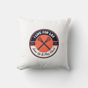 Ich lebe für LAX Orange Logo Pilze Kissen