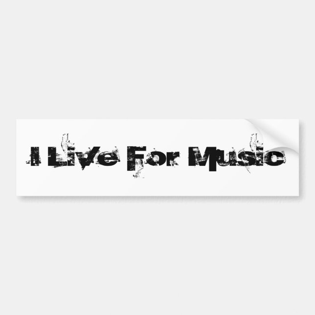 Ich lebe für Musik Autoaufkleber (Vorne)