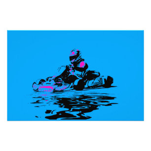 Ich lebe in Kart - Go Kart Racer Fotodruck